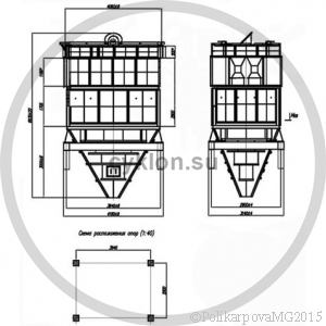 Циклон БЦ-512-1-(4x6). Чертеж